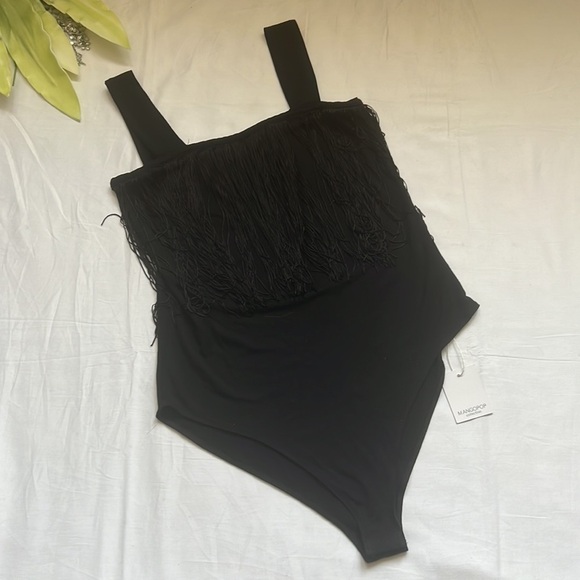 NWT MANGOPOP Women's Square Neck Sleeveless Tank Top Bodysuit - Picture 5 of 7